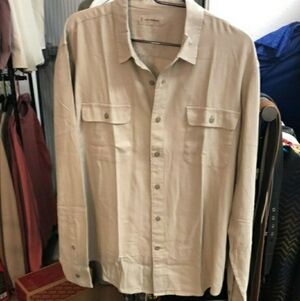 Lucky Brand Tan Casual Button Down Shirt